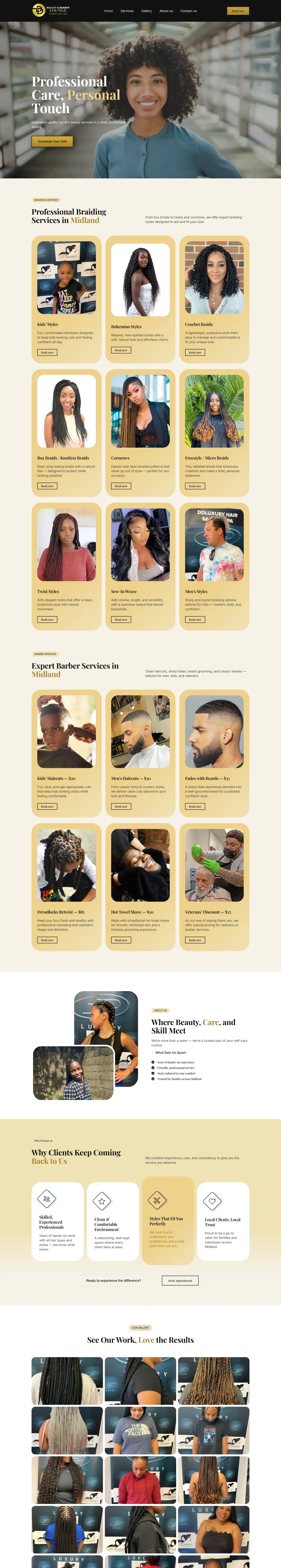 DD Beauty And Barber Lounge — full page